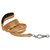 Dean & Tyler Soft Touch Dog Leash with Black Nappa Padded Handle and Herm Sprenger Hardware, 4-Feet by 1/2-Inch, Tan