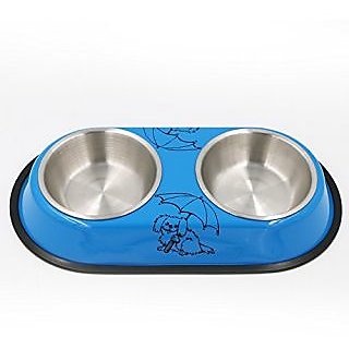 Pet Food Bowls,Linka Double Diner Pet Bow,l Pet Bowl,Dog Bowl,Cat Bowl,Pet Water Bowl Made Of Stainless Steel For Long D