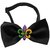 Mirage Pet Products 47-33 BK Mardi Gras Fleur de Lis Chipper Black Bow Tie, Small