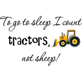 Buy Sticker Perfect To Go To Sleep I Count Tractors, Not Sheep (PRINTED ...