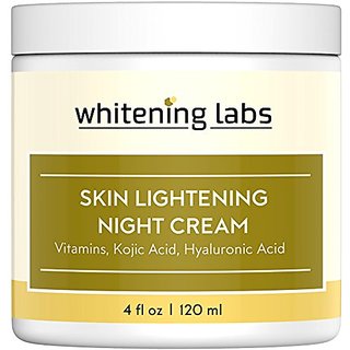 Whitening Cream Natural Skin Lightening Moisturizing And Anti Aging Benefits. Contains Vitamin C Hyaluronic Acid Green T
