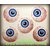 12 HALLOWEEN SCARY BLOODSHOT MONSTER EYEBALLS EYES Decorative Wafer Paper Toppers Cakes Cupcakes
