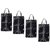 Polyester Travel Shoe Bags with Zipper Closure and Clear Windows, Set of 4 by Juvale