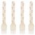 Dress My Cupcake 6.5-Inch Natural Wood Dessert Table Fork, Tan Country Heart, 1000-Pack