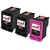 FUZOO (2 black 1 Tri-color) HP 60XL Remanufactured Ink Cartrdge with Ink Level used for HP Envy 120 100 110 114 111 Phot