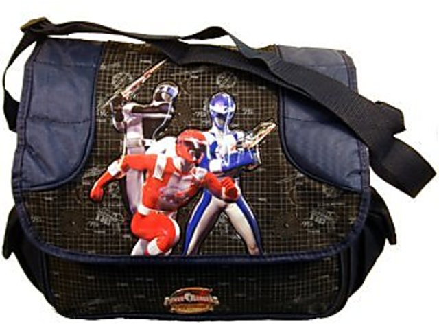 Power Ranger Operation Overdrive Messenger Bag Boys Laptop Bag Blue Trim 