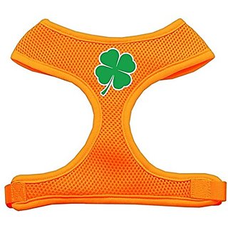 Mirage Pet Products Shamrock Screen Print Soft Mesh Dog Harnesses, X-Large, Orange