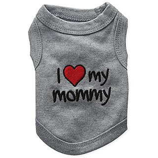 Pet Clothes I LOVE MY MOMMY Dog T-Shirt - Small