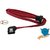 LEMENG 20 Inch Up Angle 7Pin SATA to Down Angle 7Pin SATA Serial ATA Cable with Locking Latch(2 Pack Red )