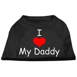 Mirage Pet Products 14-Inch I Love My Daddy Screen Print Shirts For Pets, Large, Black