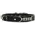 Mirage Pet Products Bike Chain Leather Black Dog Collar, 24