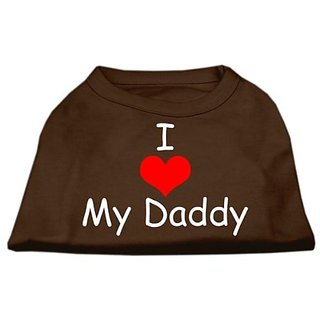 Mirage Pet Products 16-Inch I Love My Daddy Screen Print Shirts For Pets, X-Large, Brown