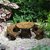 Miniature Fairy Garden Tree Stump Table with 2 Benches