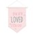 NoJo Wall Banner You Are Loved Little One, Pink/Grey