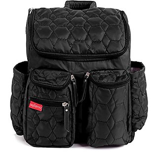 Buy Wallaroo Diaper Bag Backpack With Stroller Straps Wet Bag And Diaper Changing Pad For Women And Men Black Online 6908 from ShopClues