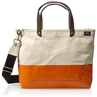 Buy Jack Spade Mens Dipped Industrial Canvas Dipped Coal Bag Natural Orange One Size Online 30657 from ShopClues