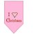 Mirage Pet Products Heart Christmas Screen Print Bandana for Pets, Small, Light Pink