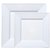 40 White Square Plastic Plates - Includes 20 Dinner Plates and 20 Salad Plates