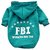 Moolecole Cold Clothes for Dogs Hoodie Pet Sweater Costume Cotton and Fleece in FBI Pattern Design (XXL, Turquoise)