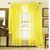 MONAGIFTS BRIGHT YELLOW Scarf Voile Window Panel Solid Sheer Valance Curtains 216