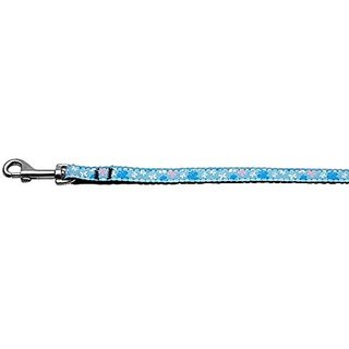 Mirage Pet Products Butterfly Nylon Ribbon Leash For Dogs And Cats, 3/8-Inch By 6-Feet, Blue