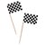 Dress My Cupcake Cupcake Toppers and Picks, Black and White Racing Checkered Flags, Case of 600