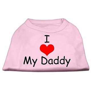 Mirage Pet Products 12-Inch I Love My Daddy Screen Print Shirts For Pets, Medium, Pink