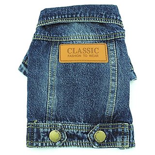 Buy Smalllee Lucky Store Pet Small Dog Cat Clothes Classic Denim Jacket Coat Male Costume Blue S Online 1992 From Shopclues