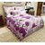 NEW BPITCH Pure Cotton (90x100 inch) Mega Bed Spread - Purple  Floral Design