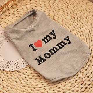 PETFAVORITES™ Comfy Cute I Love My Mommy Dog Shirt Small Dog T-Shirt / Printed Cotton Dog T-Shirts Dog Shirts For
