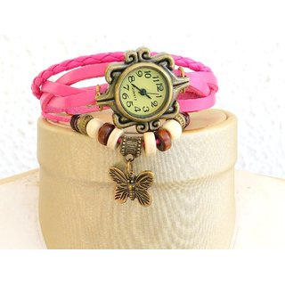 Butterfly Fashion watches genuine leather belt Butterfly bracelet vintage Watch by Eglob