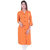 Gurukripa Shopee   Orange Cotton Kurtis for Womens - 128