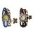 Butterfly Set of Two Blue  Brown Vintage Women Watches by Eglob