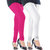 JBK Cotton Lycra legging Combo Of 2 Pcs Pink and White