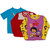 Indirang Multicolour Cotton Full Sleeves T-Shirt For Girls  (Pack of 3)