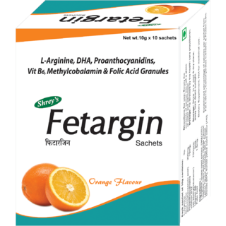 Fetargin, Womens Health Supplement  10 Sachets with L-Arginine, DHA, Folic Acid, Proanthocyanidins, Vitamin B12 Methyl