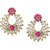 Shining Jewel Traditional Hyderabadi Chandbali Earring With Pink Crystals (SJ_498)