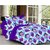 Always Plus Purple Printed Cotton Bedsheet (1 Double bedsheet With 2 Pillow Cover)with TC160