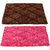 Story@Home Pink|Brown Cotton Blend Set Of 2 Doormat
