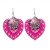 The99Jewel by JewelMaze Zinc Alloy Silver Plated Pink Dangle Earrings-AAA1032