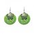The99Jewel by JewelMaze Zinc Alloy Silver Plated Green Dangle Earrings-AAA1037