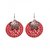 The99Jewel by JewelMaze Zinc Alloy Silver Plated Red Dangle Earrings-AAA1039