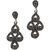 The99Jewel by JewelMaze Austrian Stone Black Oxidised Dangle Earrings-FAG0028