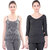 Vimal-Jonney Winter Premium Thermal Black Upper Camisole And Top For Women(Pack Of 2)