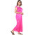 Be You Fashion Women's Satin 2 Piece Nighty Set (Pink)