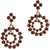 The99jewel By Jewelmaze Pink Austrian Stone Gold Plated Dangle Earrings-fag 