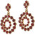 The99Jewel by JewelMaze Red Austrian Stone Gold Plated Dangle Earrings-FAG0099