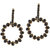 The99Jewel by JewelMaze Black Austrian Stone Gold Plated Dangle Earrings-FAG0103