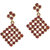The99jewel By Jewelmaze Red Austrian Stone Gold Plated Dangle Earrings-fag0 