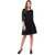 Tokyo Talkies Black Plain A Line Dress For Women